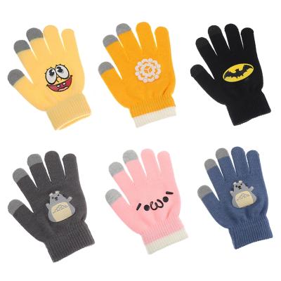 China Custom Knitted Warm Touchscreen Children's Winter Touch Screen Gloves Printed Magic Gloves for sale