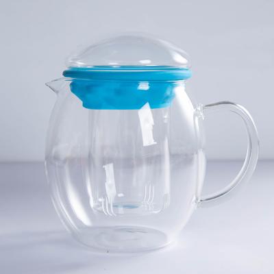 China 500ml Stored Glass Teapot With Removable Infuser, Stovetop Safe Tea Kettle for sale