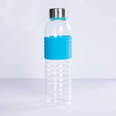 China New Sustainable Customizable Water Bottle Glass Water Bottle With Silicone Sleeve Water Bottle for sale