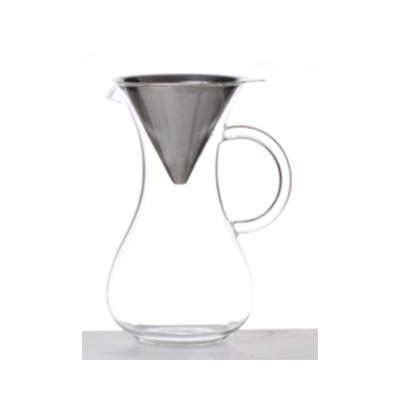 China 1000ml Range Viable Clear Glass Coffee Server Hand Drip Glass Coffee Pot Heat Resistant Glass Appliance for sale