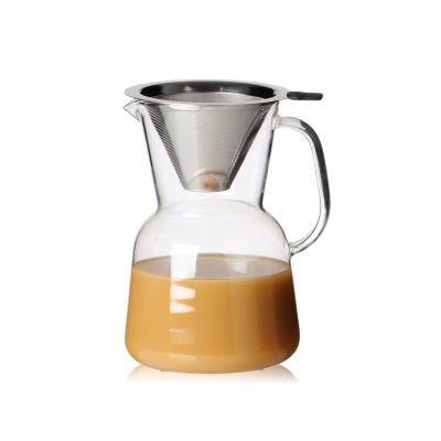 China 500ml Portable Viable Easy To Use Glass Coffee Maker Moka Pot Coffee Maker Extract Coffee for sale