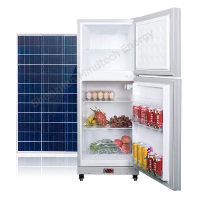 China Solar Compressor Double Door DC Fridge / Freezer / Fridge for sale