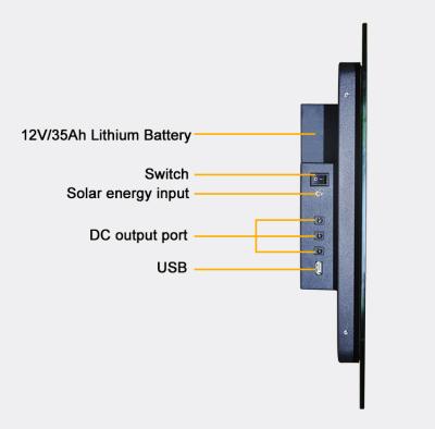 China Portable TV All In One TV Rechargeable Solar Power For DC Fans And Lamp for sale