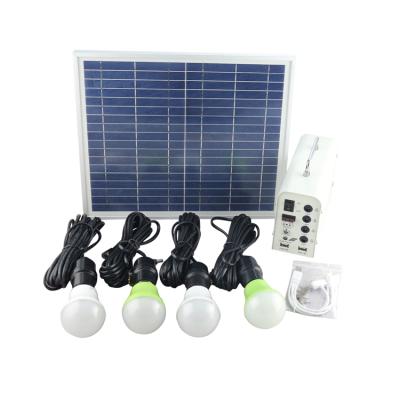 China Hot Selling Home 10W Mini Portable Solar Power Lighting System DC Solar Kits For Home for sale