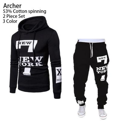 China Anti-Wrinkle 2022 Mens Team Clothes Plus Side Printed Hooded Two Piece Joggers Hoodie Sportswear Tracksuit Set Mens Hoodies Sets for sale