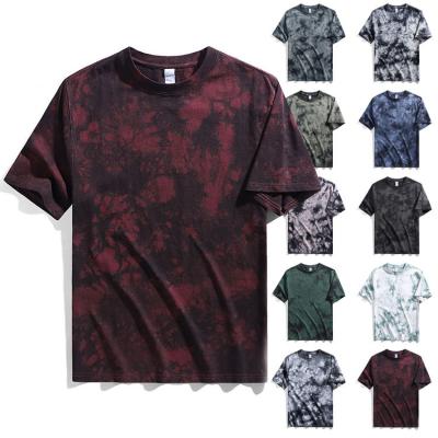 China Anti-Wrinkle Ready To Ship Latest Design Tie Dye Oversized Unisex Shorts Sheath Custom Printed Embroider Pima Cotton T-shirts for sale