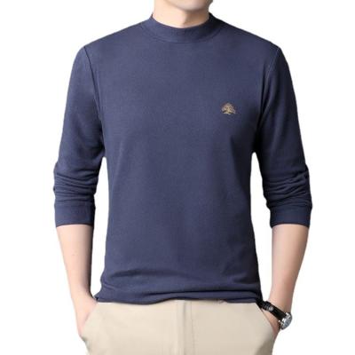 China 2022 High Quality Anti-wrinkle Mens Sweater Cotton Fleese Solid Color Round Neck Slim Sweatshirt for sale