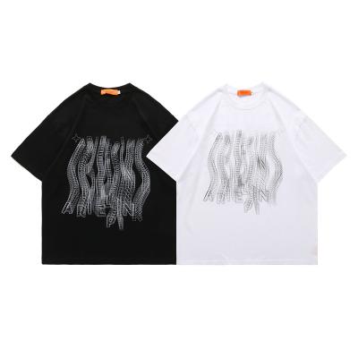 China New Season Anti-Wrinkle Pattern Design T-shirt Casual T-Shirts Oversized Design Loose Men's Hip-Hop T-Shirts for sale