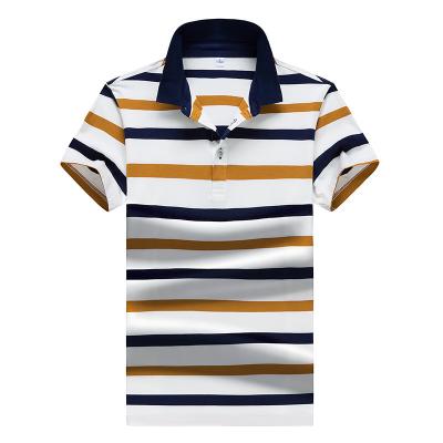 China Anti-Wrinkle Wholesale Mens Cotton Shirts Stripes Short Plus Size Sleeved Sports Embroidered Logo Custom T-shirts&Polo OEM Camisa Shirts for sale