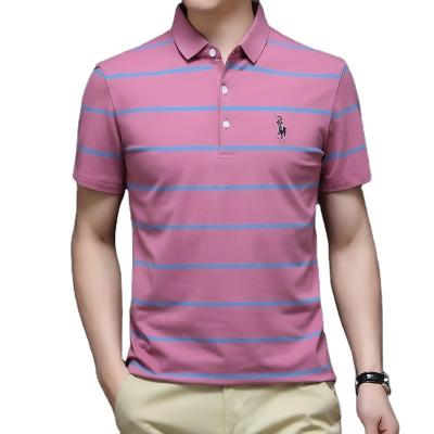 China Wholesale Newest Design Summer Highest Quality 100% Cotton Anti-wrinkle Polo Shirts Striped Polo Shirt for sale