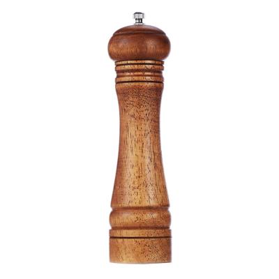 China Black Pepper Grinder Stocked Pepper Bottle Grinder Mills Wooden Dry Herb Wood Herb Grinders New for Kitchen for sale