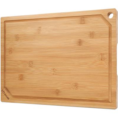 China Best Disposable Organic Bamboo Cutting Board with Juice Groove for Cheese and Meat Vegetables for sale