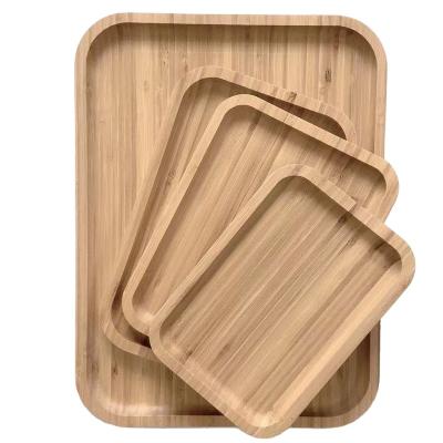 China Storage & Serving Restaurant &ahome Tray Wooden Tray Personalized Cheap Wooden Serving Trays with Handle Set of 2 for sale