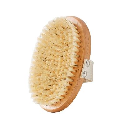 China EXFOLIATE factory direct sales cheap custom logo wood beech body bath massage brush for sale