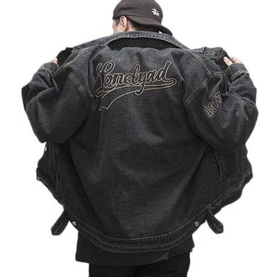 China Custom Made Mens Denim Jackets Streetwear Denim Jacket Oversized Denim Jacket Men Reversible for sale