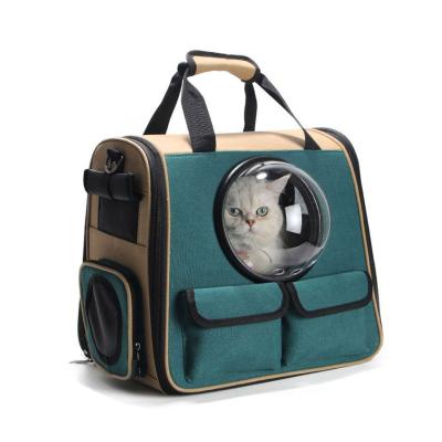 China Durablepet Stored Pet Carrier Bag Outdoor Expandable Space Moisture-Proof Backpack Travel Tote Transparent Backpack For Cats for sale