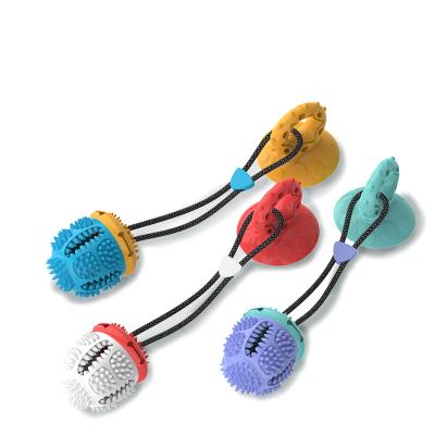 China Durable Eco-Friendly Stocked TPR Dog Toothbrush Interactive Chewable Toy Pet And Outdoor Practicing Motion Toys Puzzle Toy For Dog for sale