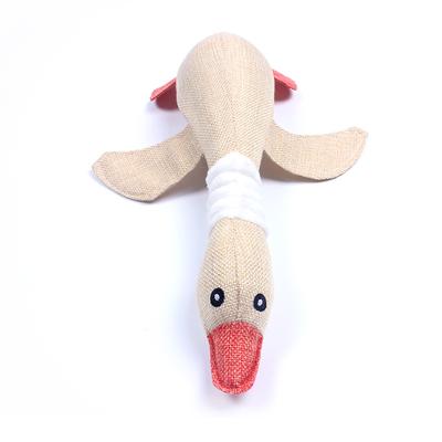 China Environmentally Friendly Soft Deluxe Funny Squeaky Toy Duck Squeaky Pet Stored Interactive Puzzle Toys For Small Dogs for sale