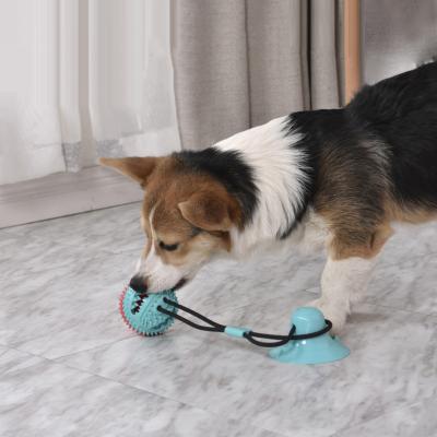 China Modern Durable Non-Toxic Viable Funny Luxury Dog Toy Suction Cup Rope Pet Training Dog Chew Toy Ball For Teeth Cleaning Dogs for sale