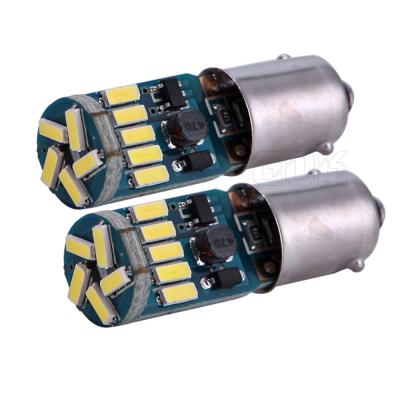 China Dome Light Canbus BA9s LED Bulb 15 SMD 4014 Chipset BA9S H6W T4W Reverse Side Light Bulb Error Free White Light for sale