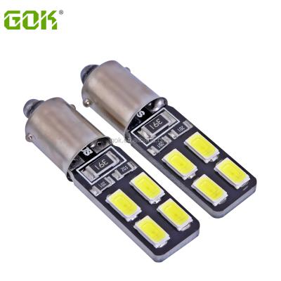 China High Quality H6w T4w Ba9s Led Bulb BA9S CANBUS 8SMD 5630 5730 LED Car Interior Light Bulbs Corner Lamp Car Indicator Lights CBA9S8DM for sale