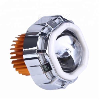 China High Beam Factory Supply 12V 10W U11 Motorcycle Projector Headlight with Double Angel Eye, High Low Flash 3 Mold for sale