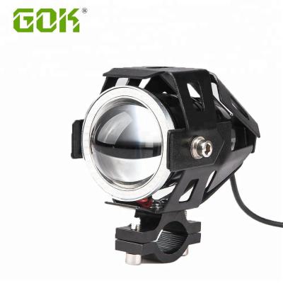 China High Beam Motorcycle U7 Headlight COB LED Fog Light Spot Lamp 10W 1500LM Black With High Low Beam, Turn Signal Function for sale