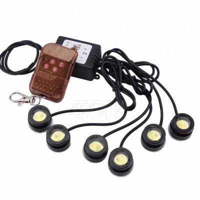 China Car Automotive Strobe Lighting DRL 6*1.5W Instant Eagle Eye Reverse Backup Stop Daytime Running Light With Remote Control for sale