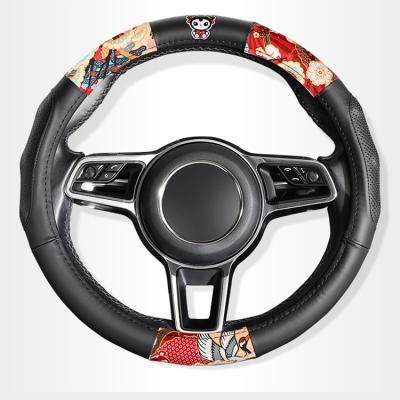 China New New Car Styling Accessories China-chic Designer Leather Steering Wheel Cover Set for sale