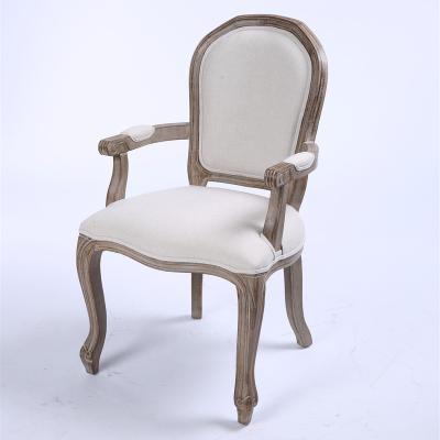 China Stable Dining Room Upholstery Modern Furniture Luxury Fabric Armchair Dining Chair for sale