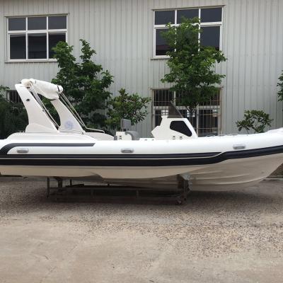 China Liya 7.5meters Open Line Fiberglass Boat CE Fiberglass Inflatable Hull RIB Dive Fishing Boat for sale