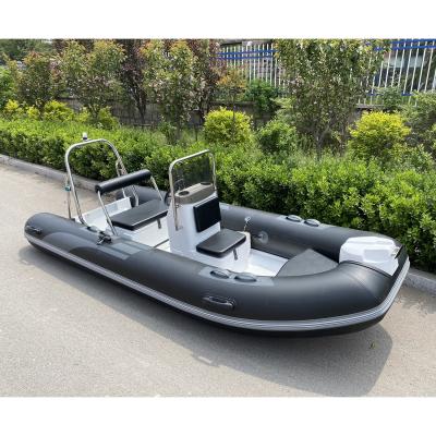 China Fiberglass Liya Open Rib Inflatable Boat 4.8m Deep V Shape Hull for sale