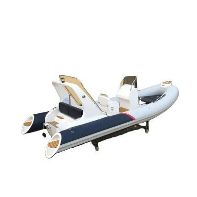 China 0.9mm/1.2mm CE Luxury Boat 17ft Fishing Boat PVC/Orca Hypalon 5.8 Rib Boat for sale