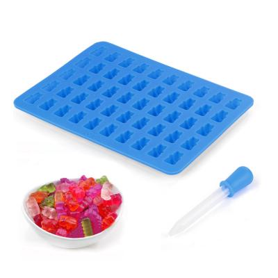 China 2021Hot Sale Viable Silicon Molds Silicone Frozen Candy Resin Mold Gummy Bear Silicone Baking Mold for sale