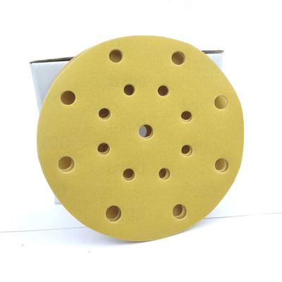 China High Quality Wholesale Disc Sandpaper Polishing Abrasive Around Sanding Paper With More Holes 6in 17holes 60-1000 for sale