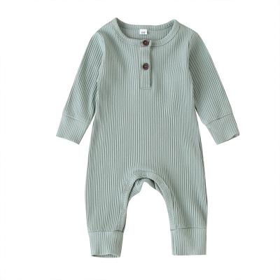 China OEM ODM Toddler Baby Boy Clothes Breathable Newborn Infant Custom Girl Overalls Ribbed Cotton Romper for sale