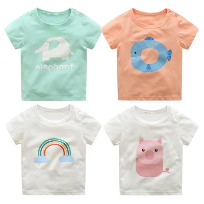 China Custom Printed T-shirt Kids Boys Summer T-shirt Kids Plain Anti-Shrink T-shirt for sale