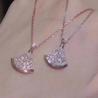 China 2020 925 Sterling Silver Diamond Classic Romantic Skirt Necklace Luxury Jewelry for sale