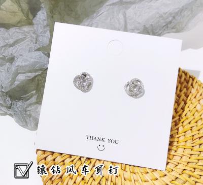 China Wholesale CLASSIC Fashion Trendy 925 Sterling Silver Windmill Earrings Women's Jewelry for sale