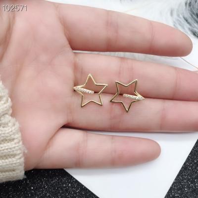 China 925 Sterling Silver Pentagonal Earrings Women's jewelry wholesale trendy CLASSIC fashion for sale