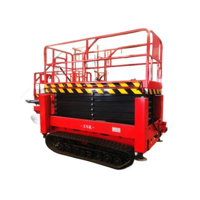 China New Crawler Hotels Mobile Scissor Lift Two Wheel Lifting Platform for sale