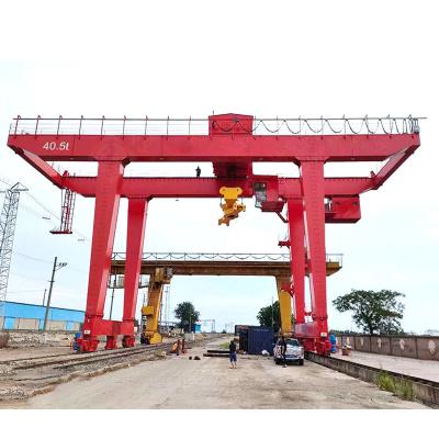 China Heavy Port Electric 50 Ton RMG Container Gantry Crane 40 Port Gantry Crane Rail Mounted Double Beam Crane Price for sale