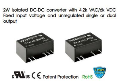 China 2W 5V Medical DC DC Converter Isolated H_S-2WR2 Series Low Insulation for sale