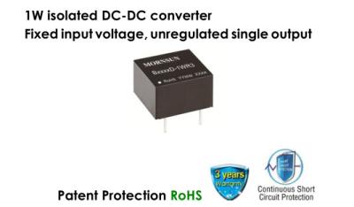 China 24V 1W High Efficiency Isolated DC DC Converter Fixed Input Unregulated Single Output for sale