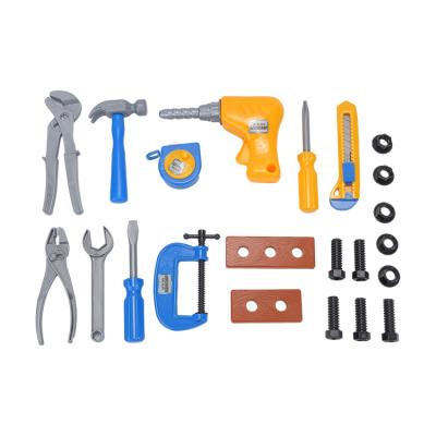 China MODEL TOY Tool Box Play Set Power Drill Hammer Screwdriver Wrench Pliers Pretend Play Toy Tools for Kids for sale