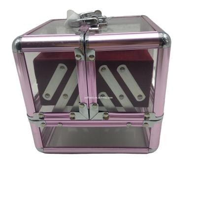 China Eco-friendly Type Travel Organizer Case Makeup Boxes Case Aluminum Cosmetic Cosmetics Pattern Case for sale