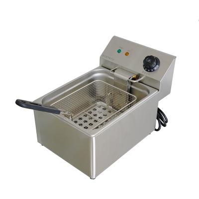 China Restaurant Stainless Steel Fries Frying Single Tank Electric Commercial Deep Fryer for sale