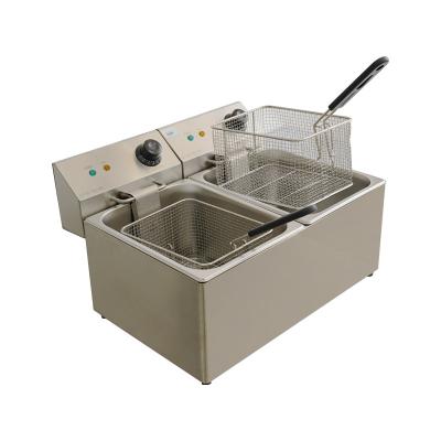 China Restaurant Potato Chips Fryer Stainless Steel Frying Machine Single Tank Electric Deep Fryer for sale