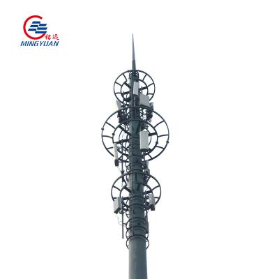 China High Quality Steel Galvanized Self Supporting Tower Gsm Pole Telecommunication Tower for sale