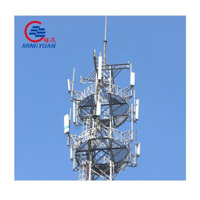 China Steel Galvanized Single Pole Transmission Tower Steel Telecommunication Towers for sale